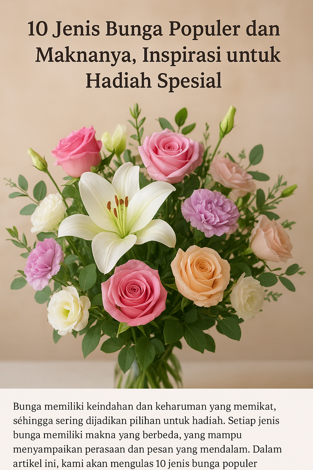 10 Jenis Bunga Populer dan Maknanya, Inspirasi untuk Hadiah Spesial