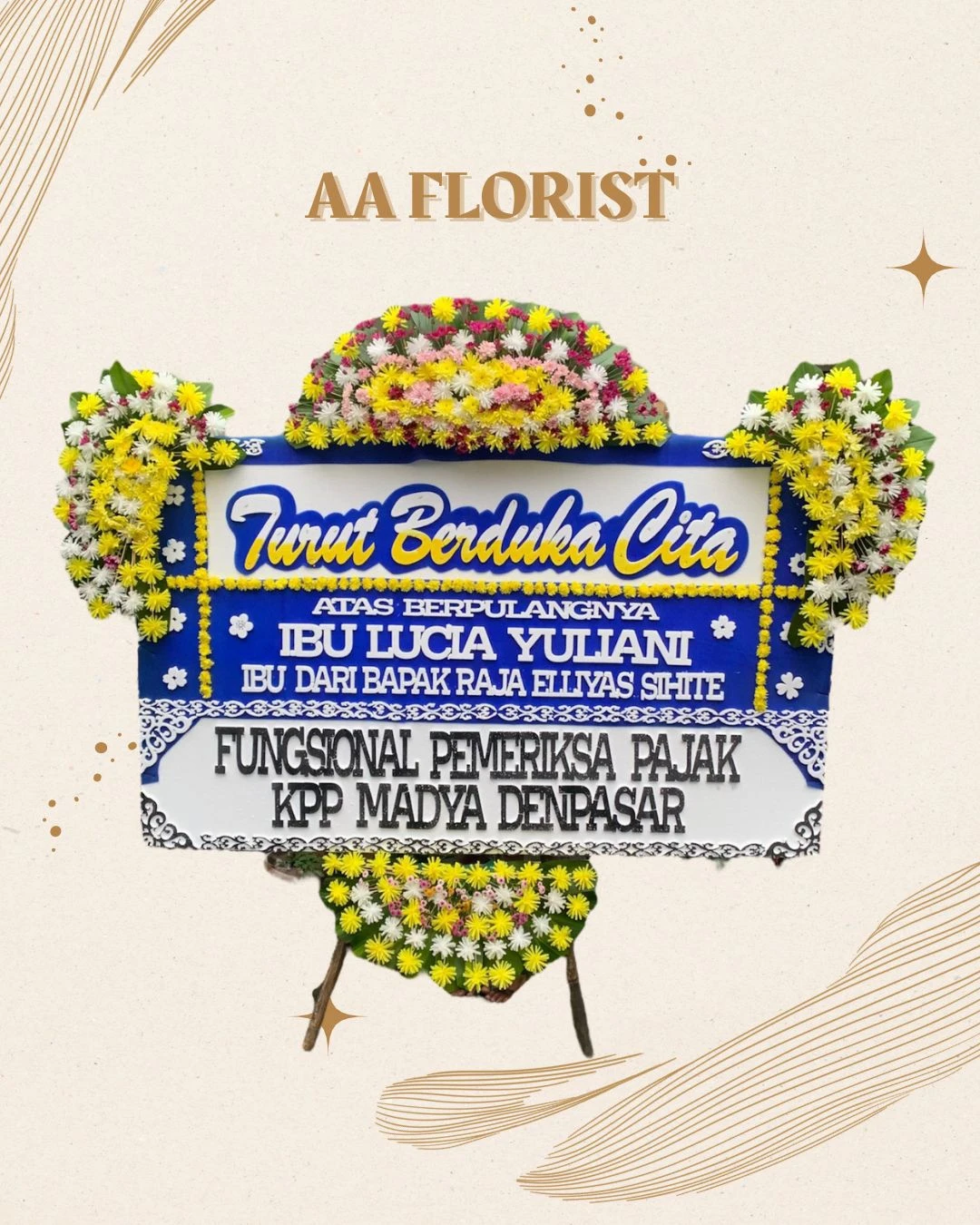 Papan Bunga Standar Jambul 3 Ukuran 1,25X2M