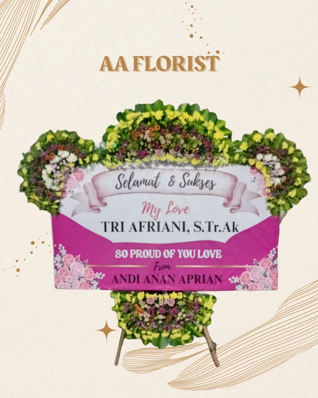 Papan Banner Standar Jambul 3 Ukuran 1,25X2M