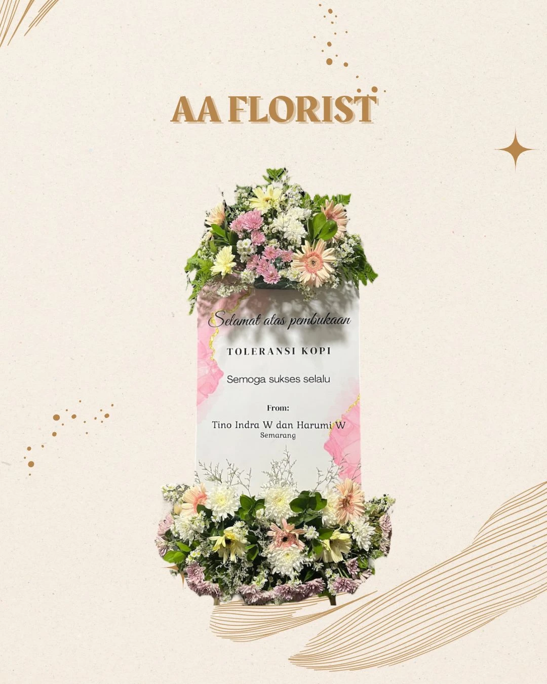 standing Acrylic Fresh Flower 4