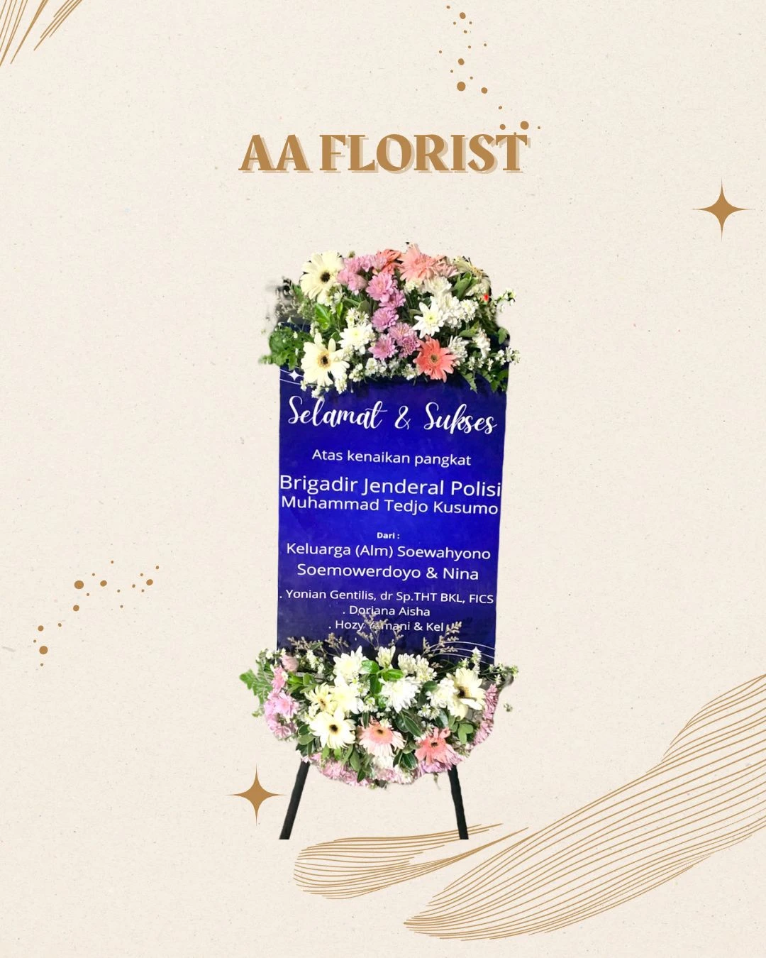 Standing Acrylic Fresh Flower 2