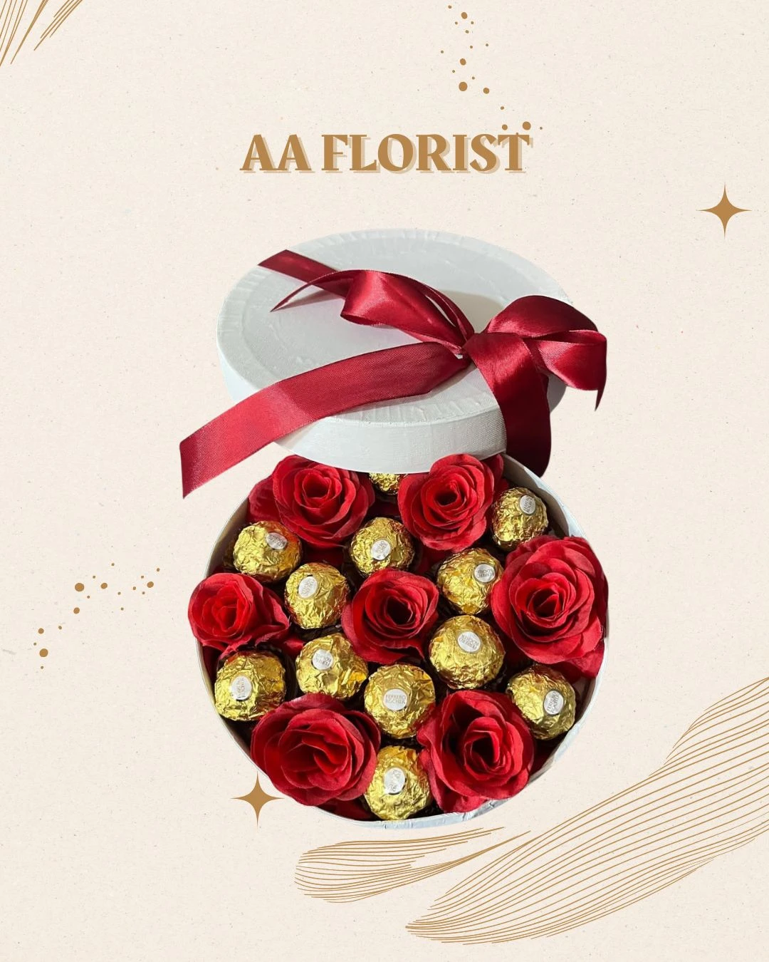 Custom Bloom Box Ferrero & Rose Artificial 2