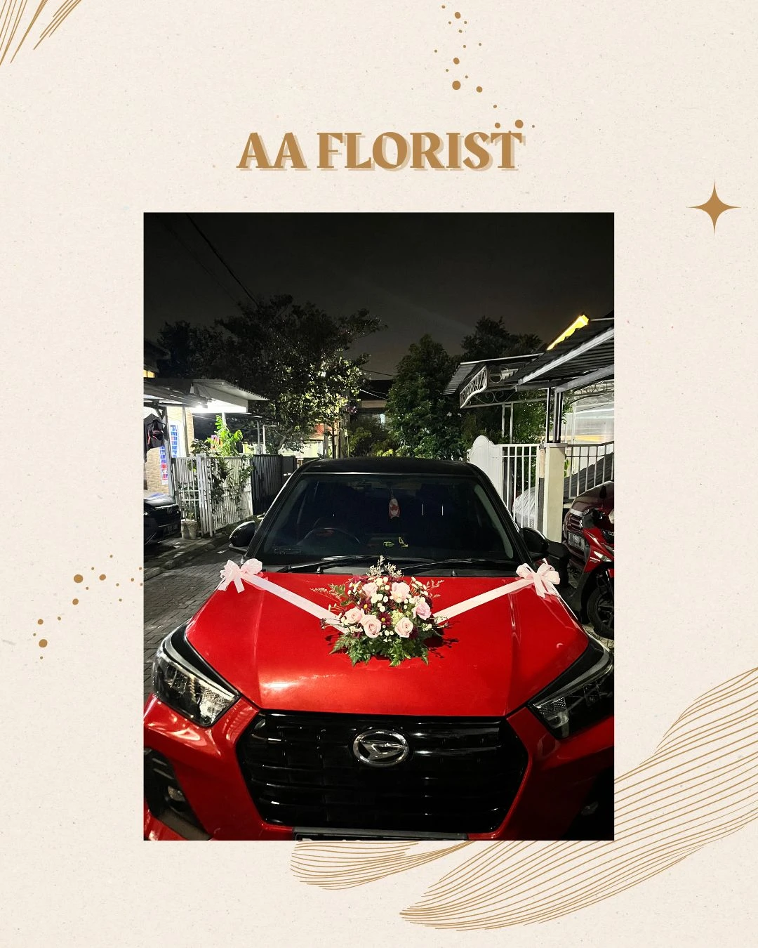 Dekorasi Mobil Pengantin Fresh Flowers