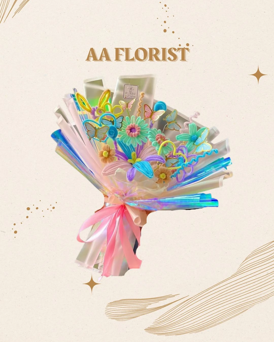 Bouquet Bunga Pipe / Kawat Bulu 10