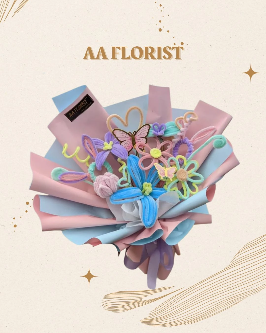 Bouquet Bunga Pipe / Kawat Bulu 11