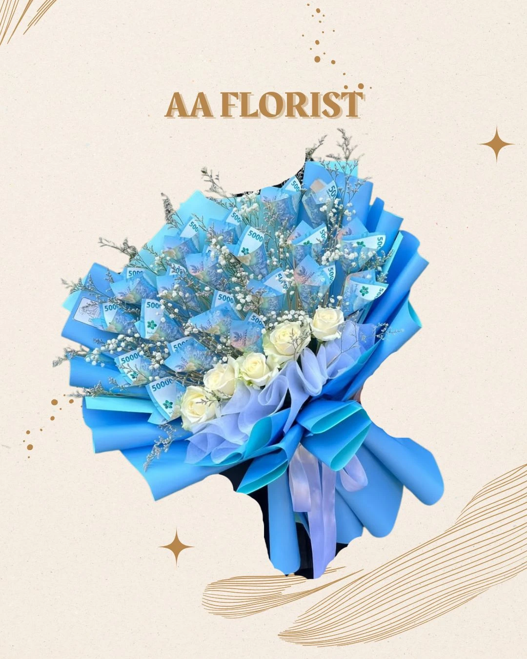 Money Bouquet Mix Fresh Flower 3