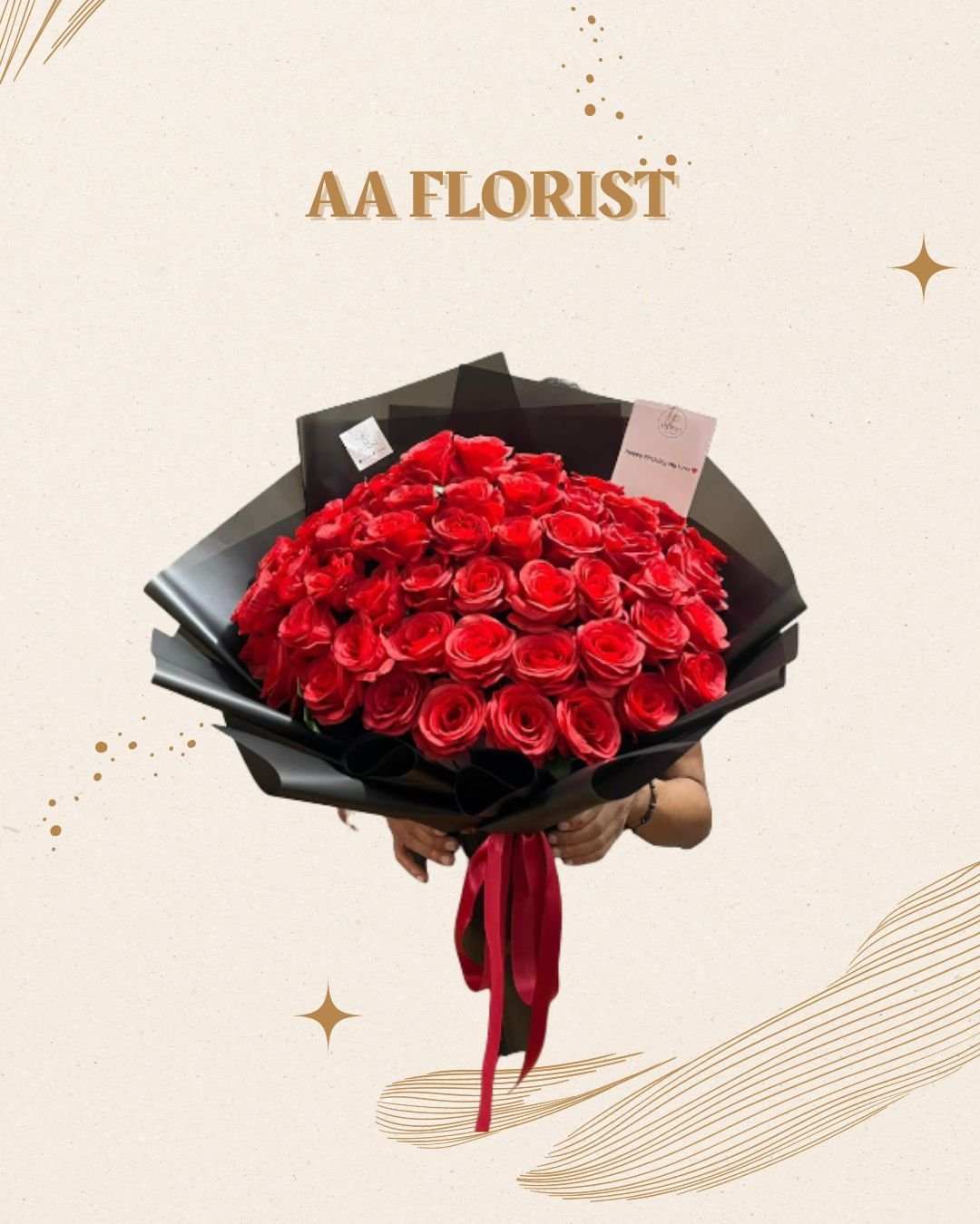 Buket Natal Full Merah