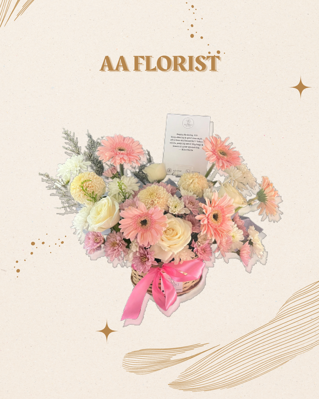 Blush Garden Bloom Busket