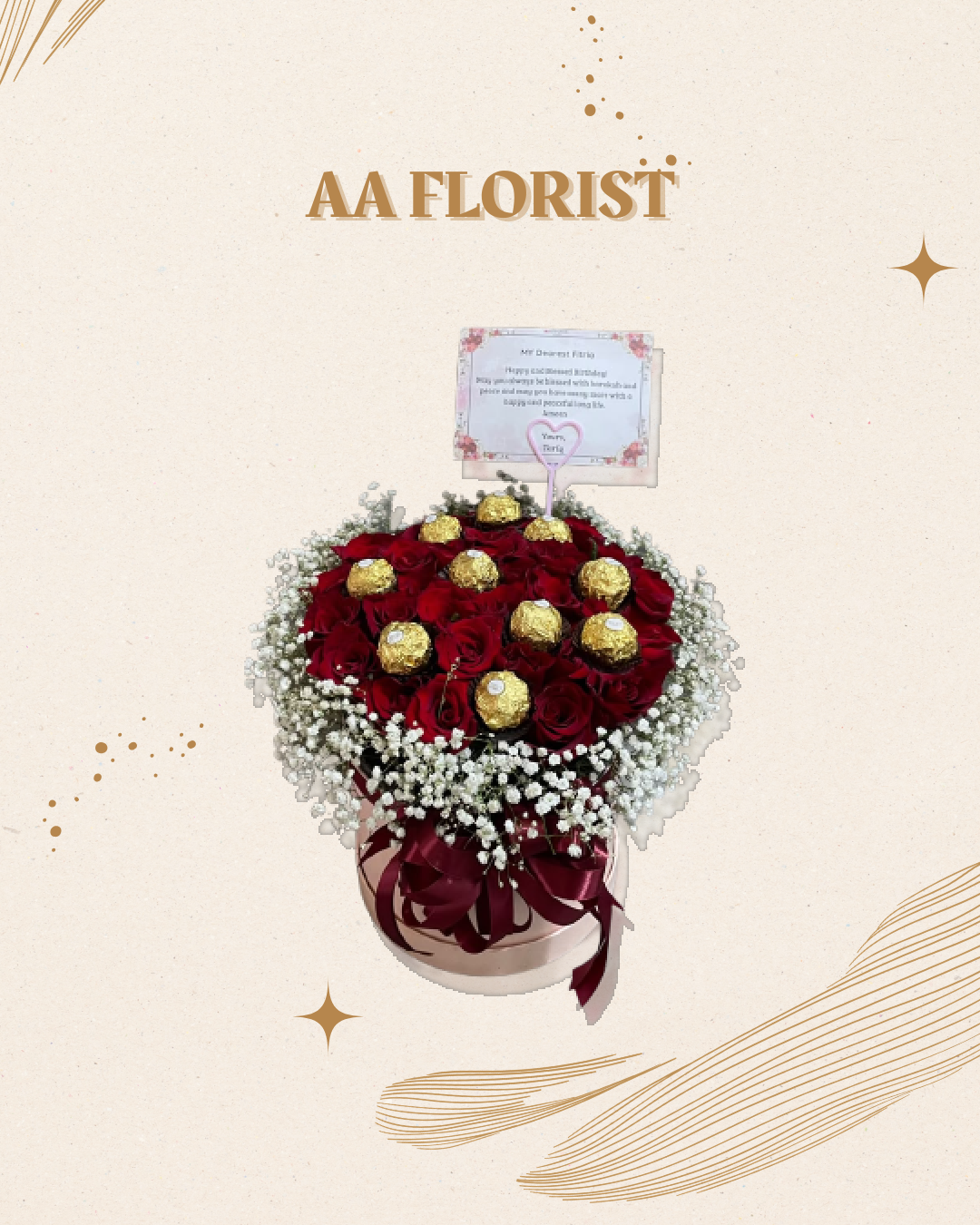 Bloom Box “Ruby Royale” – Red Roses & Ferrero Collection